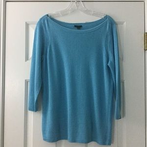 Talbots Lightweight Linen Blend Three-Quarter Sleeve Knit Top Size S